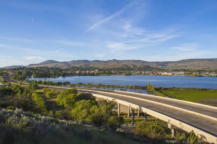 Downtown Klamath Falls and Lake Ewauna